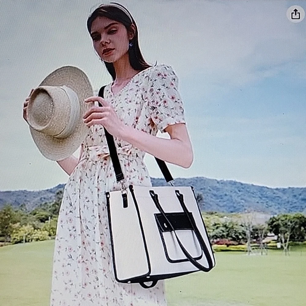 Nubily beige black laptop bag 15.6